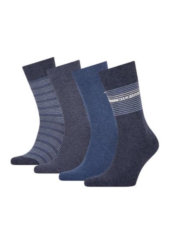 Tommy Hilfiger Men Sock 4-pack tin Giftbox - Jeans